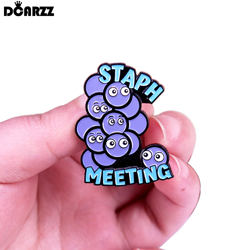 Medical Lab Gifts - DCARZZ Biology Staphylococcus Enamel Pin Funny