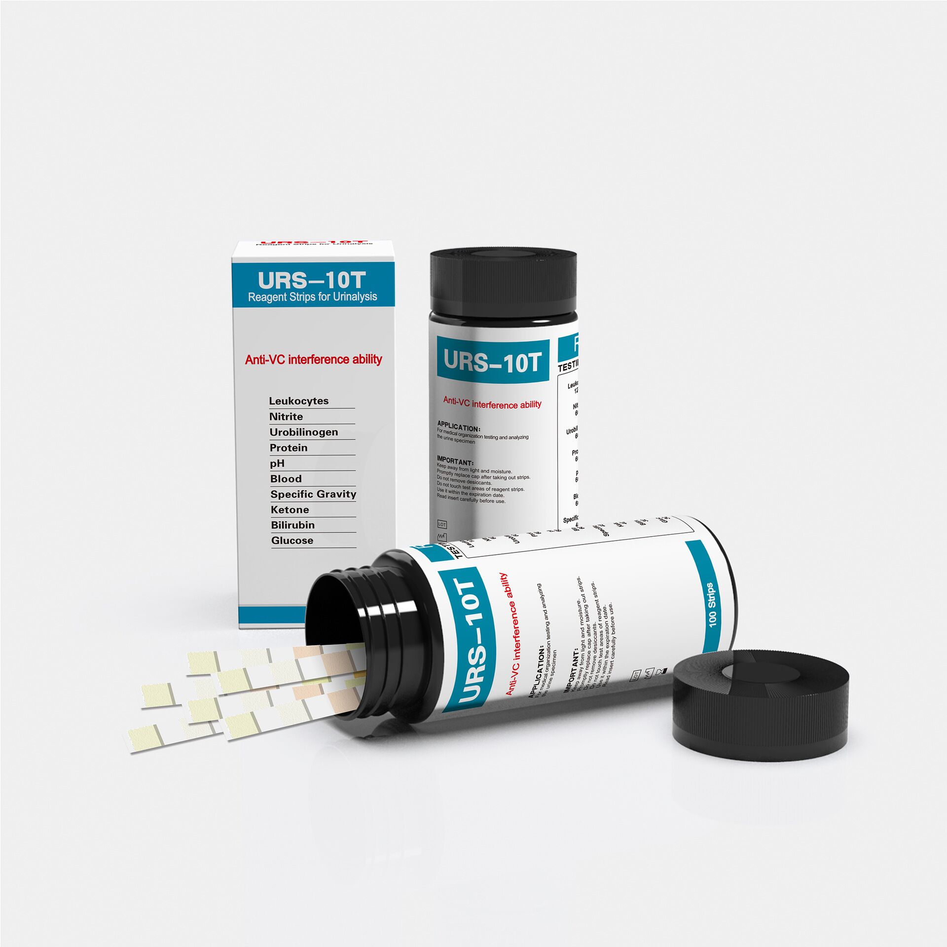 URS-10T Urine Test Strips 10 P - огляд і ціна Urinalysis Reagent Strip