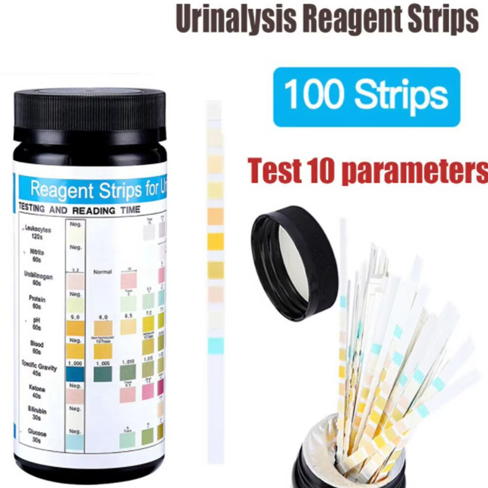 100 Strips URS-10T Urine Test  - огляд і ціна Urinalysis Reagent Strip