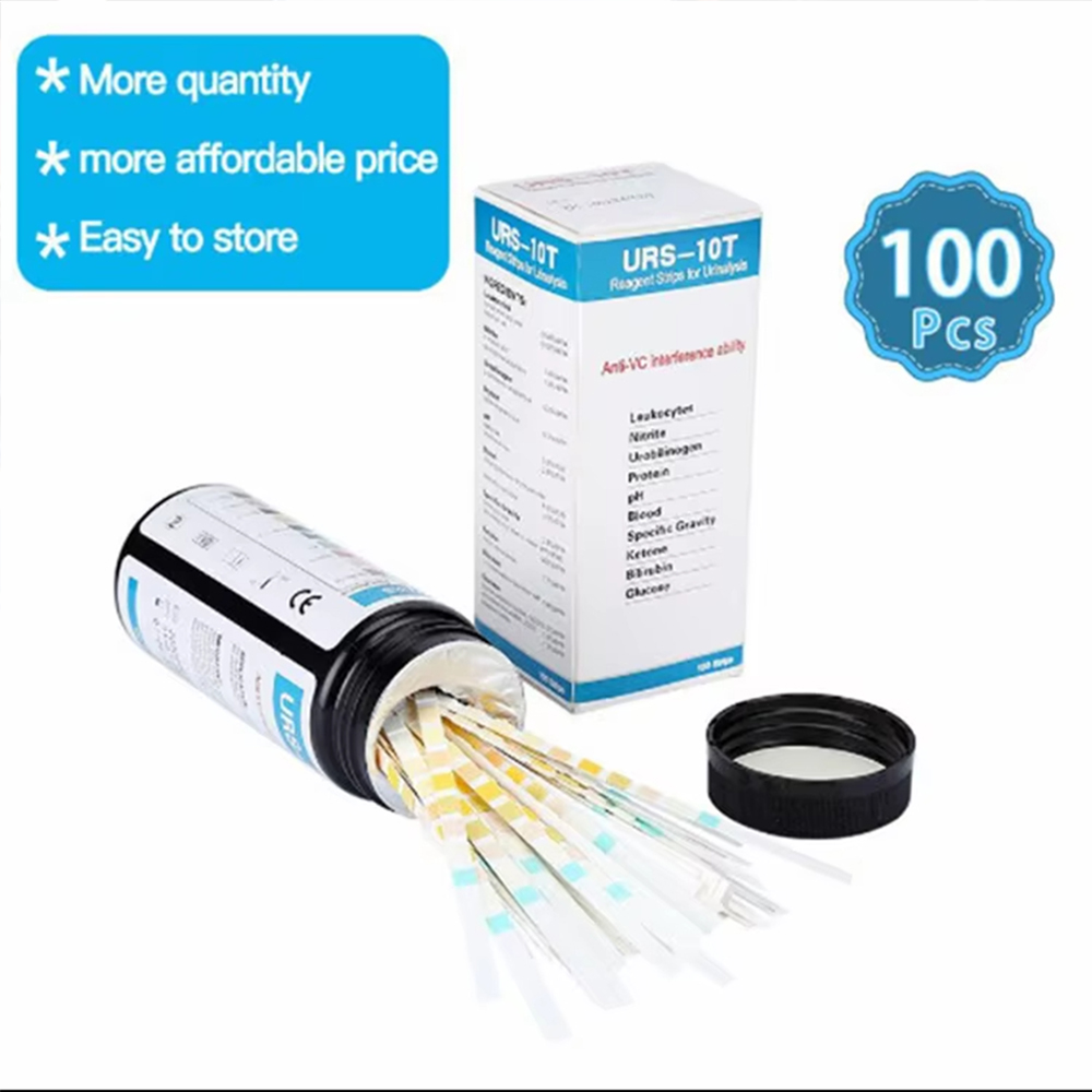 100 Strips URS-10T Urine Test  - огляд і ціна Urinalysis Reagent Strip