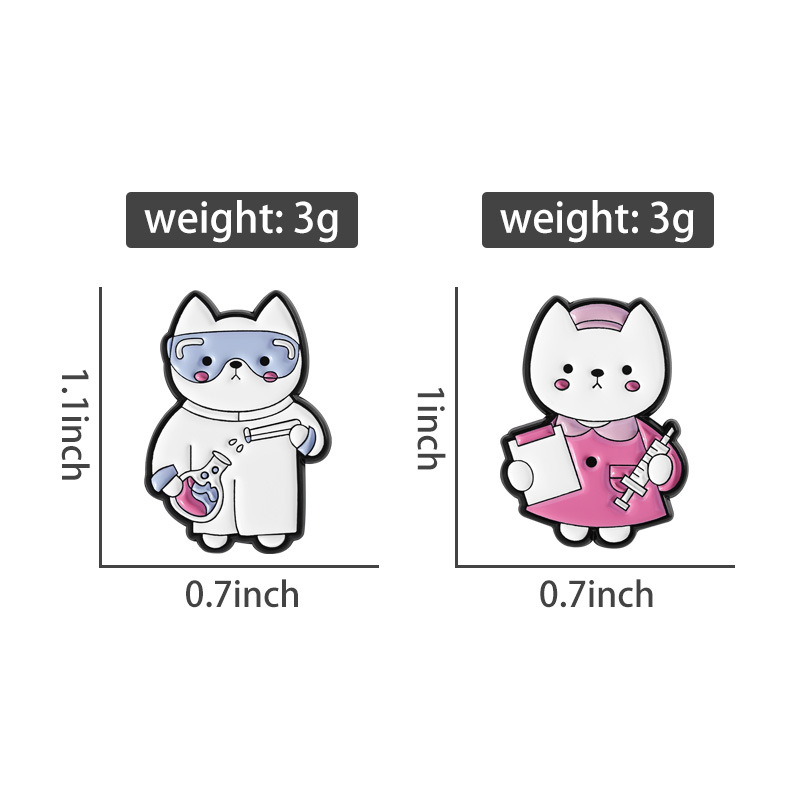 2pcs Cute Cartoon Medical Cat  - огляд і ціна Medical Lab Gifts