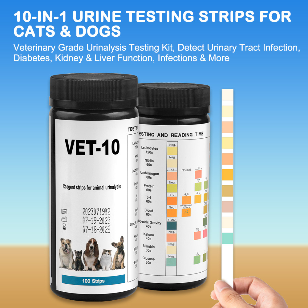 10-Parameter Cat & Dog Urine T - огляд і ціна Urinalysis Reagent Strip