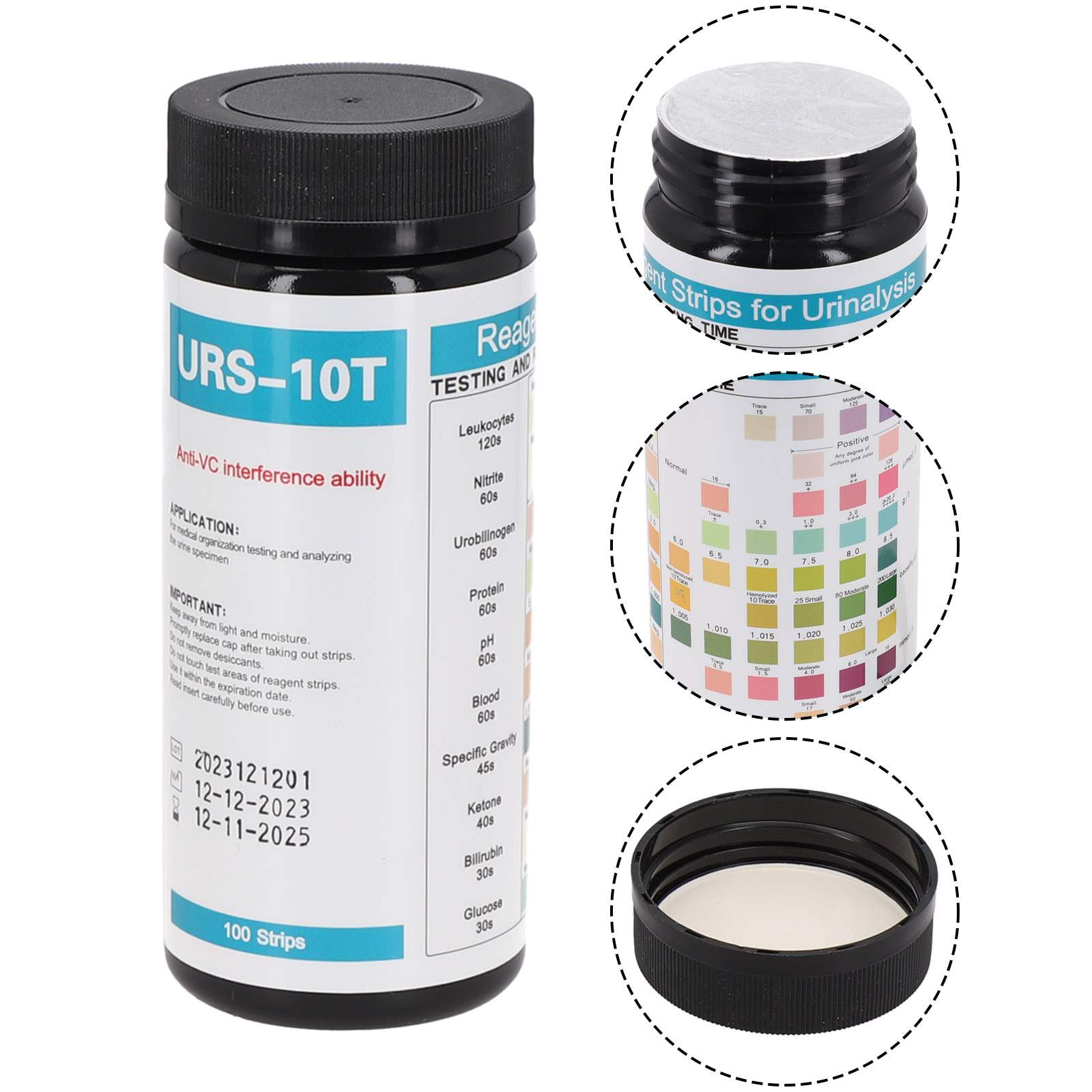 100 Strips URS-10T Reagent Uri - огляд і ціна Urinalysis Reagent Strip